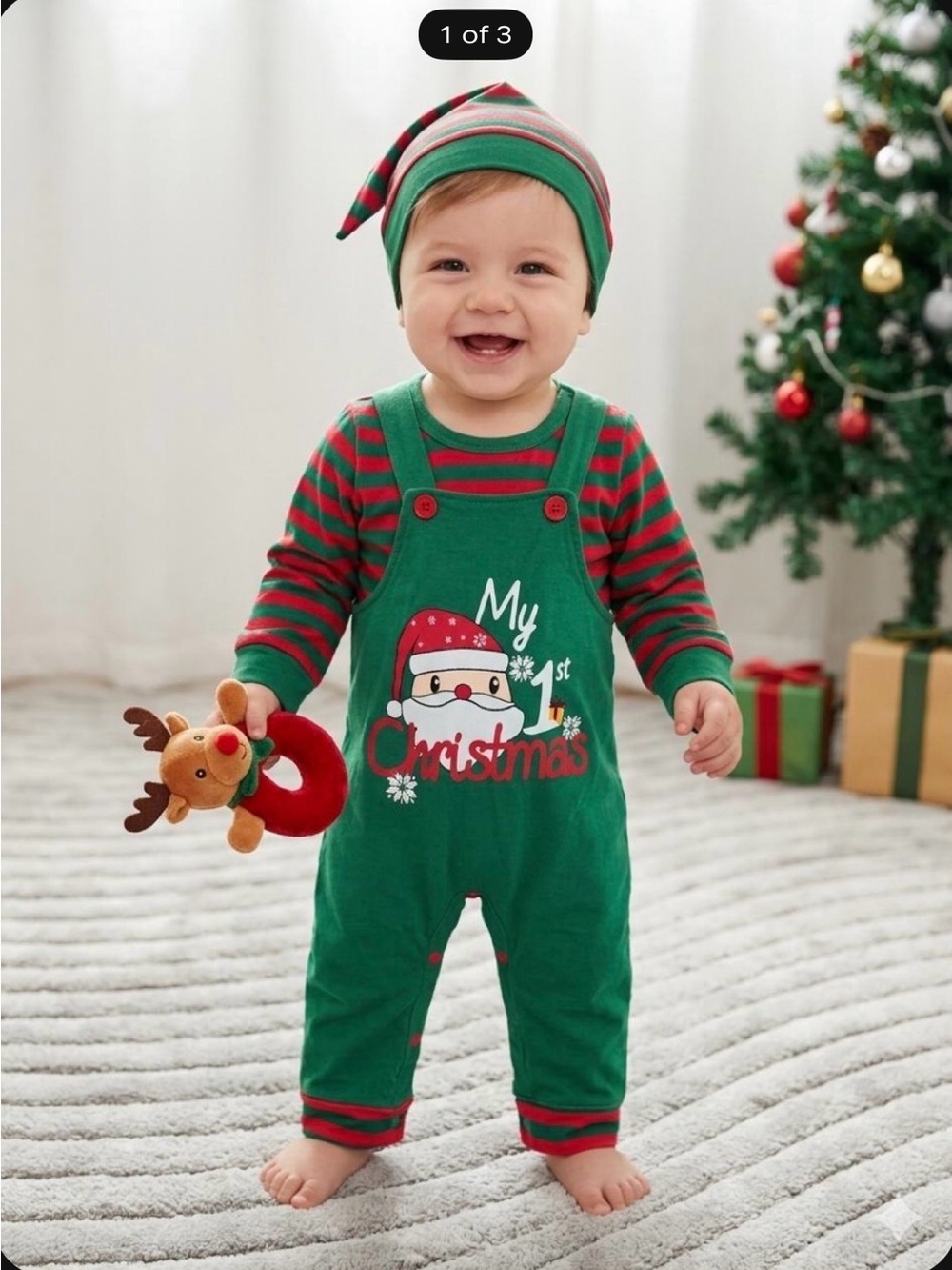 Baby "My 1st Christmas" Outfit Set - size 3-6M
